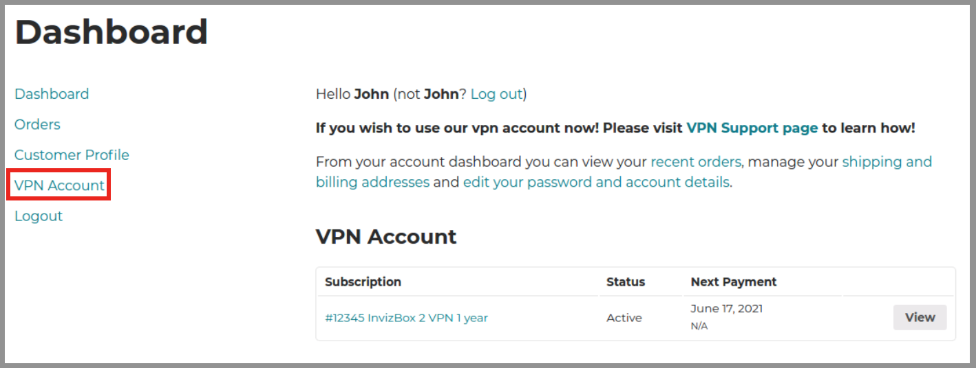 us vpn password login